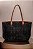 Bag Palha Preta com Couro Bege - Imagem 2