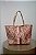 Bag Estampa Losango Rosa e Marrom - Imagem 1
