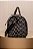 Travel Bag Masculina Losango Preto e Cinza com Couro Preto - Imagem 2