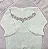 Macacão em Tricot Bebê Menina Bordado Flores Off White - Imagem 1