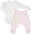 Conjunto Body Manga Longa e Calça com Babados em Suedine Bebê Menina Flores - Imagem 2