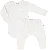 Conjunto Body Manga Longa e Calça em Suedine Bebê Off White - Imagem 2