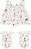 Kit Gorro e Luvas Bebê em Suedine 100% Algodão Fadas - Imagem 1