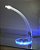 Abajur Luminaria De Mesa Acrilico Cristal Botao Touch 3 Toques Com Led Branco E Azul 2W Eros - Imagem 1