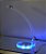 Abajur Luminaria De Mesa Acrilico Cristal Botao Touch 3 Toques Com Led Branco E Azul 2W Eros - Imagem 2