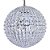 Pendente Lustre Bola De Cristal Cromada D40Cm- Nick - Imagem 6