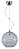 Pendente Lustre Bola Em Vidro Craquelet Incolor Com Detalhes Azuis E Vermelhos D30Cm - Imagem 5