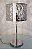 Abajur Luminaria De Mesa Com Cupula Metal Inox Cromado Com Cristal Apolo 30Cm - Imagem 8