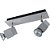 Trilho Spot Aluminio Escovado Articulado Duplo 2Xgu10 - Zefiro - Imagem 1