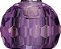 Plafon Quadrado Bloco De Cristal Lilas Redondo Quadruplo Com Base Inox 30X30Cm - Demeter - Imagem 2
