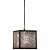 Pendente Lustre Quadrado De Inox Cromado Recortado A Laser 18X18Cm  - Apolo - Imagem 1