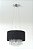 Pendente Lustre Cupula Plissada Preto Com Cristal D50Cm - Silk - Imagem 1