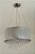 Pendente Lustre Cupula Plissada Prata Com Cristal D38Cm - Silk - Imagem 3