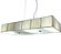 Pendente Lustre Retangular Cúpula Fio De Seda Prata E Vidro 80x30Cm 3XE27 - Silk - Imagem 1
