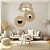 Pendente Lustre Cupula Conica Tecido Branco Plissado c/ LED D80Cm - Hermes - Imagem 3
