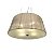 Pendente Lustre Cupula Conica Tecido Branco Plissado c/ LED D80Cm - Hermes - Imagem 1