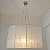 Pendente Lustre Cupula Redonda Tripla Cilindrica Tecido Voil Branco D80Cm Hermes - Imagem 8