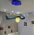 Pendente Lustre Infantil Avião Azul e Nuvem Com Led Rgb E Controle Remoto 62Cm - Hercules - Imagem 6