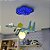 Pendente Lustre Infantil Avião Azul e Nuvem Com Led Rgb E Controle Remoto 62Cm - Hercules - Imagem 9