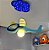 Pendente Lustre Infantil Avião Azul e Nuvem Com Led Rgb E Controle Remoto 62Cm - Hercules - Imagem 3