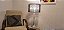 Abajur Luminaria De Mesa Cromada Com Cristal E Cupula Dupla De Tecido Voil Preta 40Cm Hermes - Imagem 4