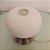 Abajur Luminaria De Mesa Vidro Redondo Branco Com Aço Escovado Booble 23Cm - Imagem 10