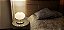 Abajur Luminaria De Mesa Vidro Redondo Branco Com Aço Escovado Booble 23Cm - Imagem 3