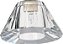 Plafon Retangular Bloco De Cristal Conico Duplo Com Base Inox 30X15Cm - Demeter - Imagem 5
