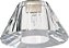 Plafon Retangular Bloco De Cristal Conico Duplo Com Base Inox 30X15Cm - Demeter - Imagem 2