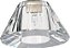 Plafon Retangular Bloco De Cristal Conico Duplo Com Base Inox 30X15Cm - Demeter - Imagem 4