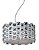 Pendente Lustre Redondo Branco Com Cristal E Fechamento Inferior Em Vidro D30Cm - Atlanta - Imagem 1