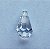 Cristal Asfour Egipicio Pirulito Gota 20mm cod.405 -  880 unidades (1 cx branca) - Imagem 1