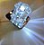Spot Embutido Quadrado Cromado Cristal K9 Raios com LED 5w/3000k completo - Oceano - Imagem 3