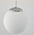 Pendente Lustre Globo Vidro Bola Branca Leitosa Cromada 30cm - Imagem 1