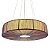 Pendente Lustre Cúpula Redonda Com Fio De Seda Vinho 60Cm 5XE27 - Silk - Imagem 1