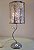 Abajur Luminaria De Mesa Em Metal Inox Cromado Com Cúpula e Cristal Apolo 20X51,5Cm - Imagem 1