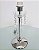 Abajur Luminaria De Mesa Sala Centro Cristal e Base Cromada Sem Cúpula Saturno - Imagem 1