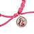 Pulseira Santa Terezinha Trançada Rosa - Imagem 2