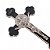 Crucifixo de Metal com São Bento 13cm - Preto - Imagem 2