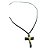 Cordão Crucifixo Cruz de Madeira com Cristo - Preto - Imagem 2