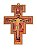 Crucifixo de Parede Cruz São Damião São Francisco 9cm - Imagem 1