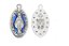 Medalha Nossa Senhora das Graças Fundo Azul Oval - Imagem 1