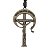 Cordão de Couro com Crucifixo da RCC em Metal Modelo Ouro Velho - Imagem 2