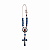 Dezena para Carro de Jesus das Santas Chagas 8mm Azul - Imagem 1