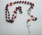 Terço de Nossa Senhora Aparecida Pérola Vermelho 4mm - Imagem 1