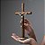 Crucifixo de Mesa Cilíndrica com Medalha de São Bento 26cm - Imagem 3