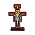 Crucifixo de Mesa Cruz São Damião São Francisco 15cm - Imagem 1