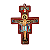 Crucifixo de Parede Cruz São Damião São Francisco 9cm - Imagem 1