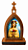 Mini Capela de Nossa Senhora Rosa Mística em MDF 10cm - Imagem 1