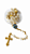 Terço de Nossa Senhora Aparecida em Perola 6mm Metal Dourado - Imagem 1